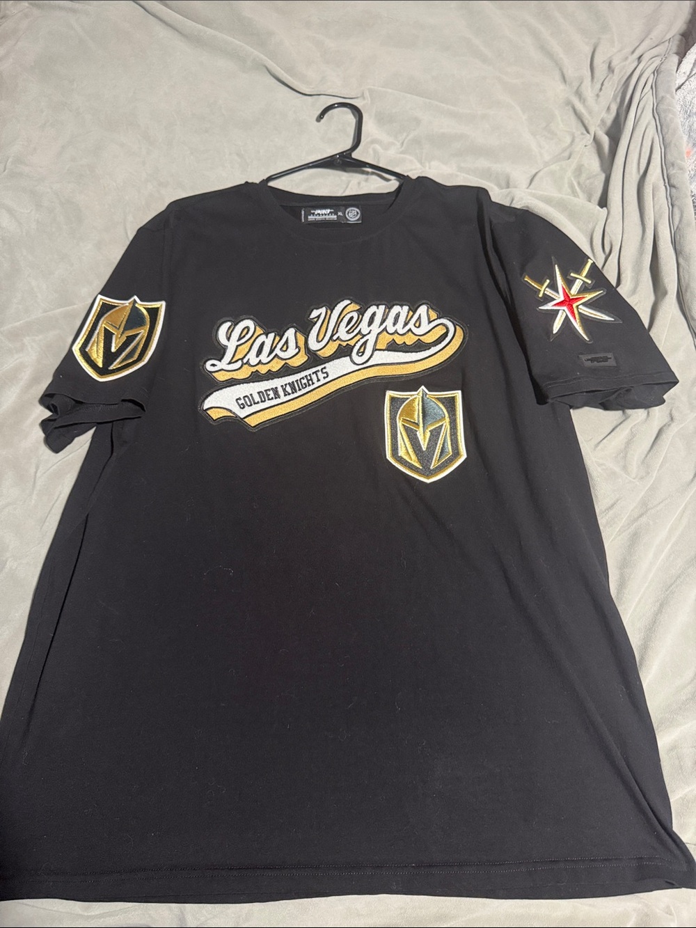 Mitchell & Ness Las Vegas Golden Knights Black and Gold Short Sleeve Tee